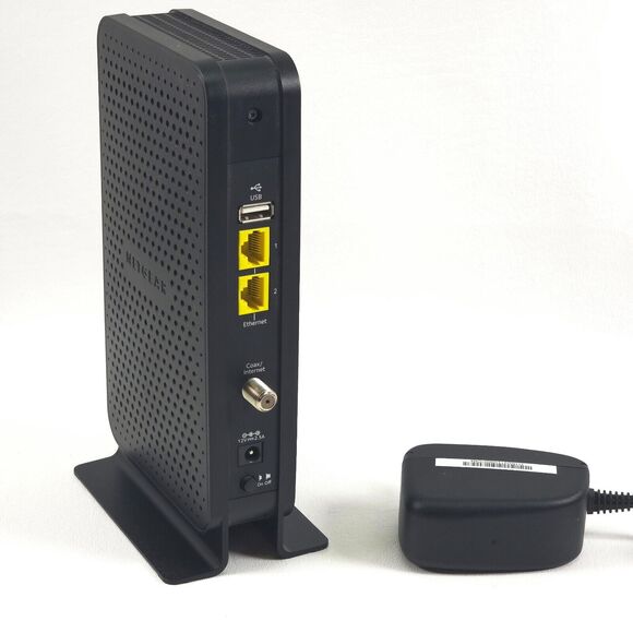 Netgear N600 C3700 DOCSIS 3.0 WiFi Cable Modem Router FULLY TESTED & FUNCTIONAL - Picture 4 of 7